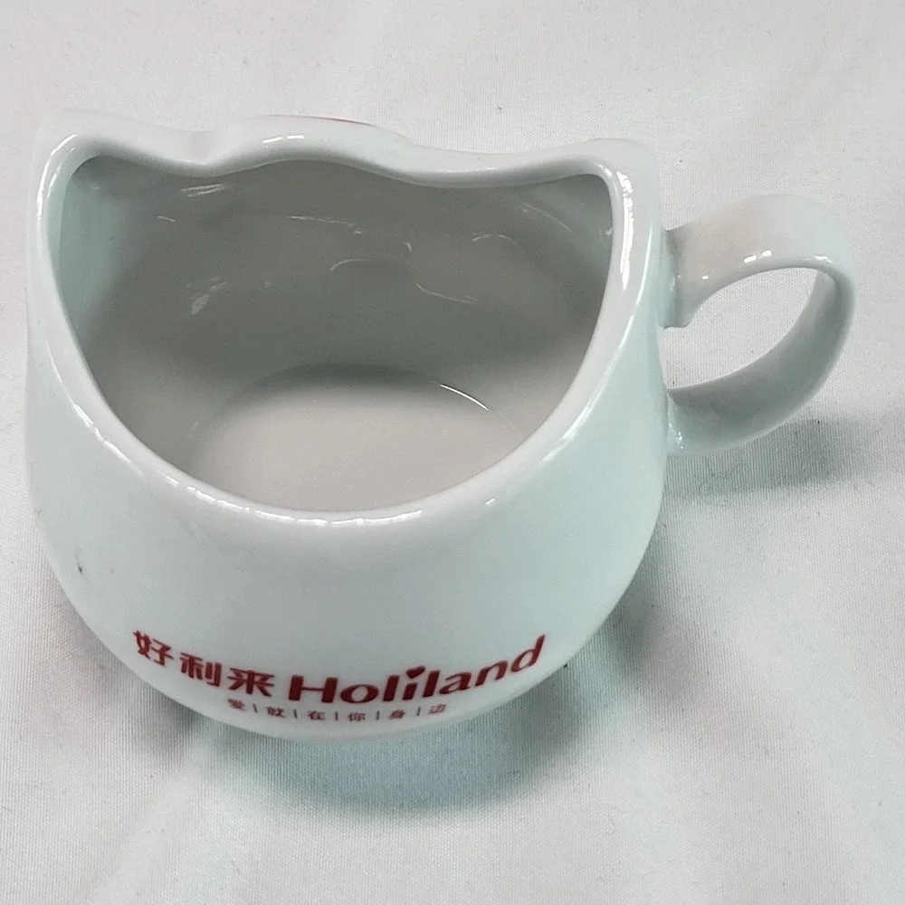 Hello Kitty Small 2.5 inch Mug Cup Holiland Japan Red Bow Micro Tea Cup Decor